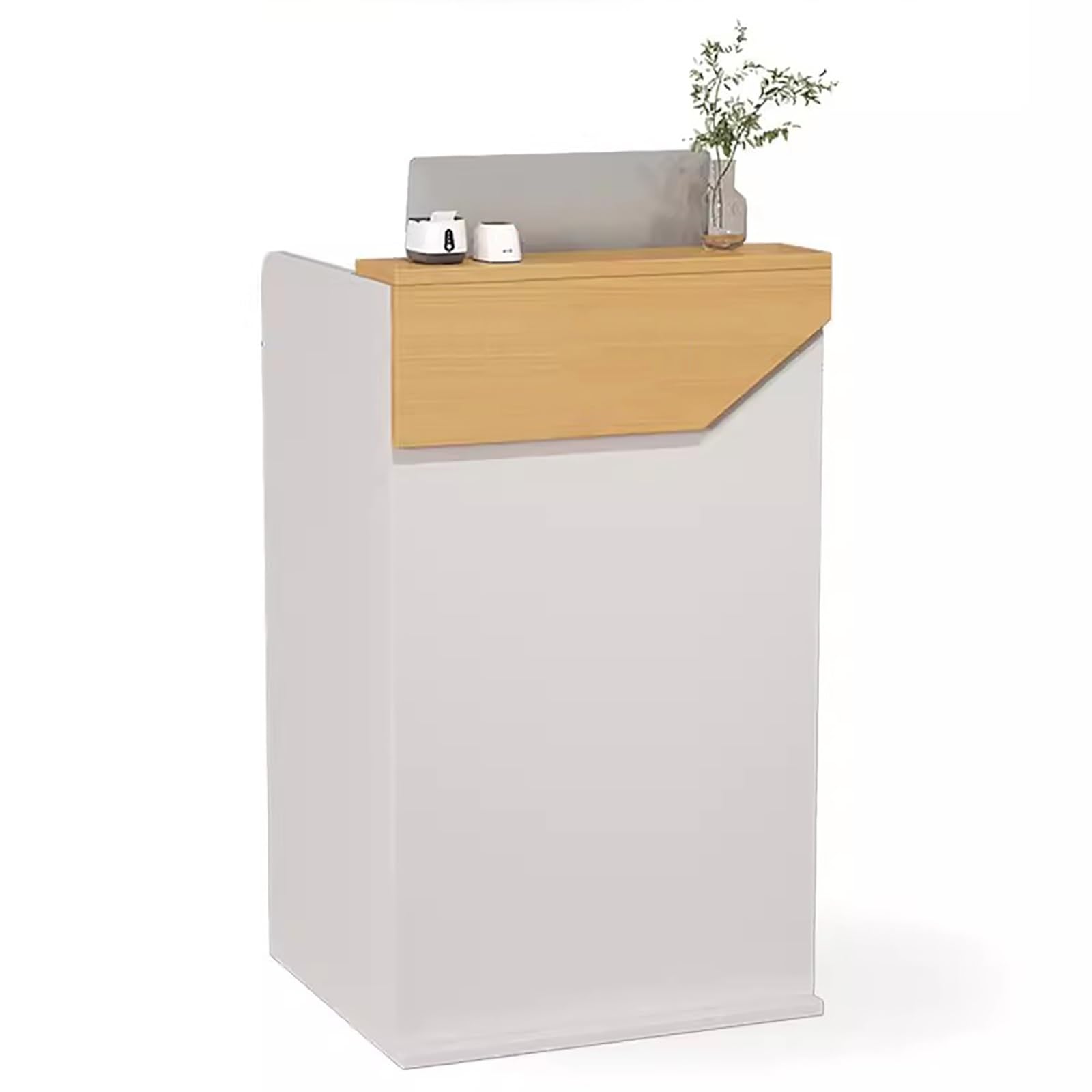 Amazon | 可動式レジカウンター、モダンな受付デスク、ロック可能な